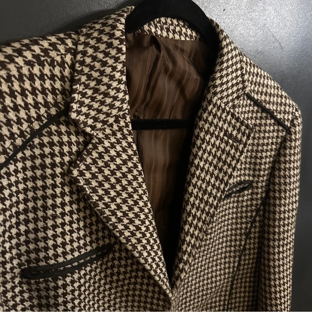 Vintage Venezzi Men's Houndstooth Blazer | Size Medium